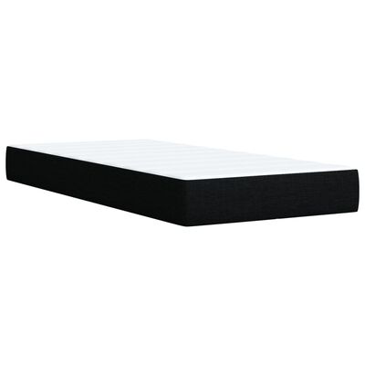 vidaXL Posteľný rám boxspring s matracom čierny 90x190 cm látka