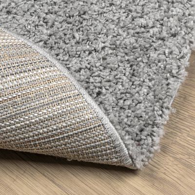 vidaXL Shaggy koberec PAMPLONA, vysoký vlas, moderný, sivý Ø 160 cm