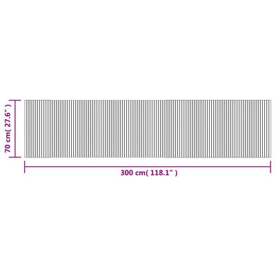 vidaXL Koberec obdĺžnikový bledý prírodný 70x300 cm bambus