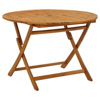 vidaXL Skladací záhradný stôl 110 cm masívne akáciové drevo