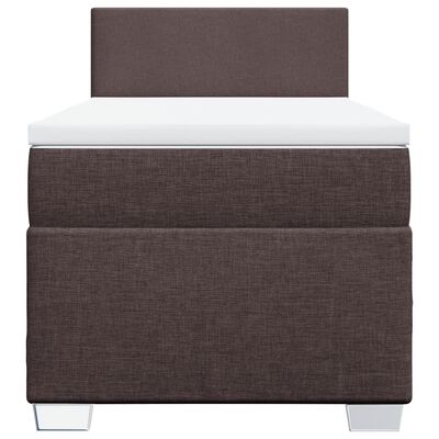 vidaXL Boxspring posteľ s matracom tmavohnedá 100x200 cm látka