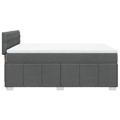 vidaXL Boxspring posteľ s matracom tmavosivá 140x200 cm látka