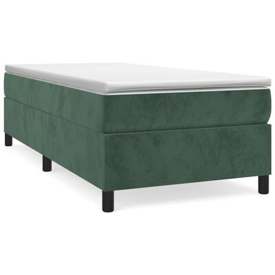 vidaXL Posteľný rám na boxspring tmavozelený 80x200 cm zamat