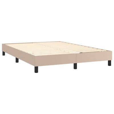 vidaXL Boxspring posteľ s matracom kapučínová 140x200 cm umelá koža