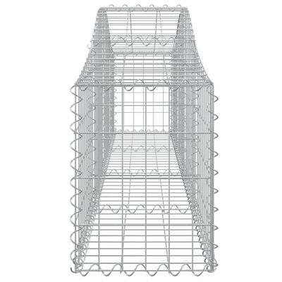 vidaXL Oblúkový gabionový kôš 13 ks 200x30x40/60 cm pozinkované železo