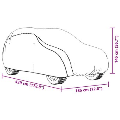 vidaXL Plachta na auto pre SUV s popruhmi plná strieborná M