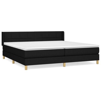 vidaXL Boxspring posteľ s matracom čierna 200x200 cm látka