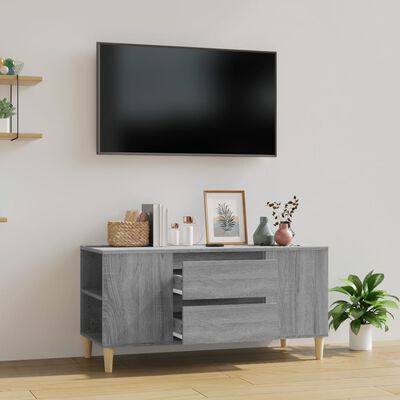 vidaXL TV skrinka sivý dub sonoma 102x44,5x50 cm spracované drevo