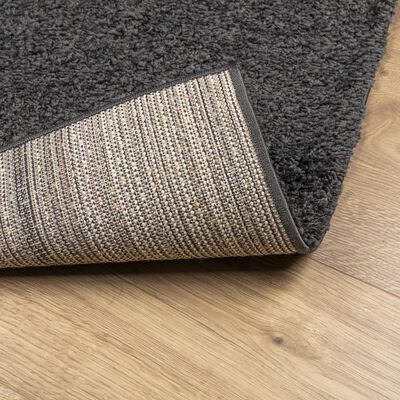 vidaXL Shaggy koberec PAMPLONA, vysoký vlas moderný antracit 120x120cm