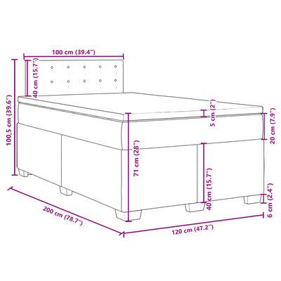 vidaXL Boxspring posteľ s matracom kapučínová 120x200 cm umelá koža