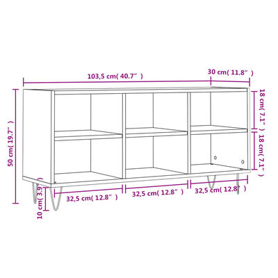 vidaXL TV skrinka hnedý dub 103,5x30x50 cm kompozitné drevo