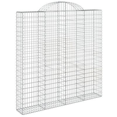 vidaXL Oblúkový gabionový kôš 8 ks 200x30x200/220cm pozinkované železo