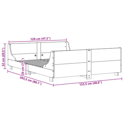 vidaXL Posteľ s matracom biela 120x200 cm borovicový masív