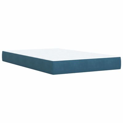 vidaXL Boxspring posteľ s matracom, tmavomodrá 120x190 cm, zamat