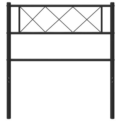 vidaXL Kovové čelo postele čierne 100 cm