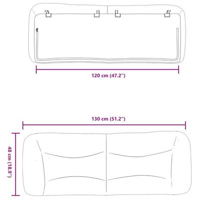 vidaXL Vankúš na čelo postele hnedý 120 cm umelá koža