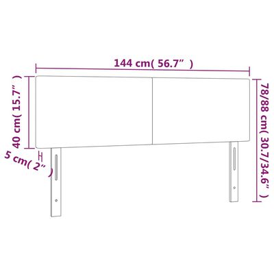 vidaXL Čelá postele 2 ks čierne 72x5x78/88 cm umelá koža