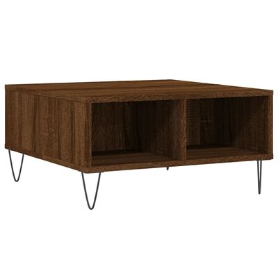 vidaXL Konferenčný stolík hnedý dub 60x60x30 cm kompozitné drevo