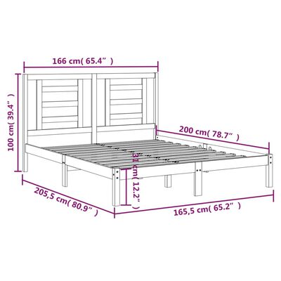 vidaXL Posteľ bez matraca biela 160x200 cm masívna borovica