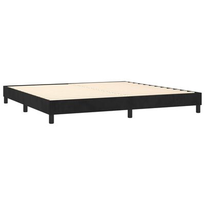 vidaXL Posteľný rám boxspring s matracom čierny 200x200 cm zamat