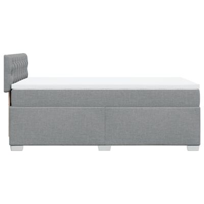 vidaXL Boxspring posteľ s matracom bledosivý 100x200 cm látka