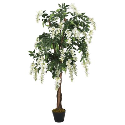 vidaXL Umelý strom vistéria 1470 listov 200 cm zeleno-biela