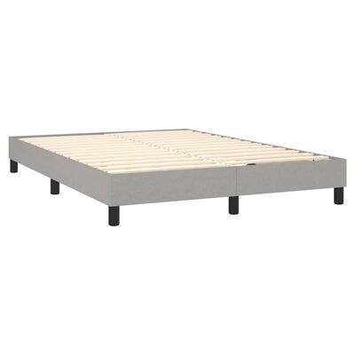 vidaXL Boxspring posteľ s matracom bledosivý 140x190 cm látka