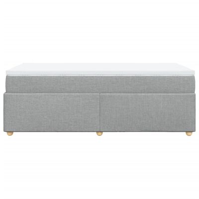 vidaXL Boxspring posteľ s matracom bledosivý 100x200 cm látka