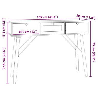 vidaXL TV skrinka s dvierkami 105x30x45 cm kompozitné drevo