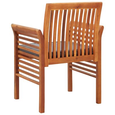 vidaXL Záhradné jedálenské stoličky so sedákmi 8 ks akáciový masív