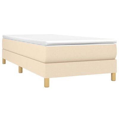 vidaXL Boxspring posteľ s matracom krémová 100x200 cm látka