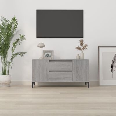 vidaXL TV skrinka sivý dub sonoma 102x44,5x50 cm spracované drevo