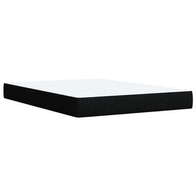 vidaXL Posteľný rám boxspring s matracom čierny 140x200 cm látka