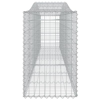 vidaXL Oblúkové gabionové koše 2 ks 400x50x80/100cm pozinkované železo