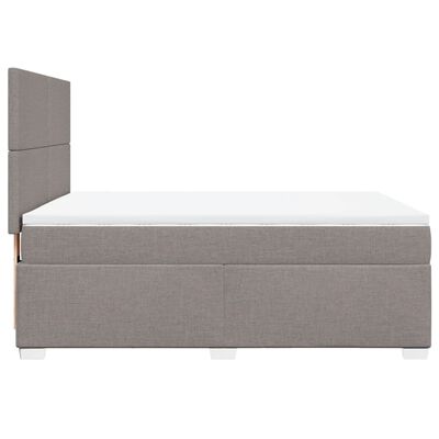 vidaXL Posteľný rám boxspring s matracom sivohned 160x200 cm látka