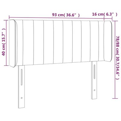 vidaXL Čelo postele so záhybmi zelený 93x16x78/88 cm látka