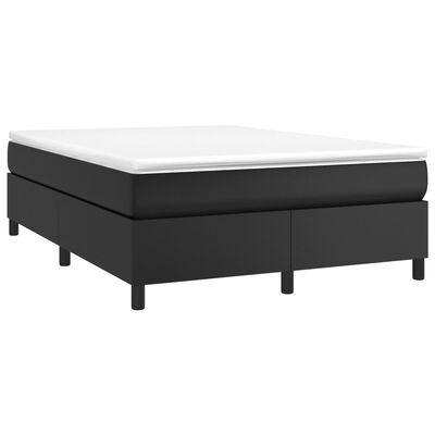 vidaXL Boxspring posteľ s matracom čierny 140x190 cm umelá koža