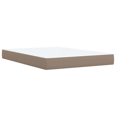 vidaXL Boxspring posteľ s matracom kapučínová 140x200 cm umelá koža