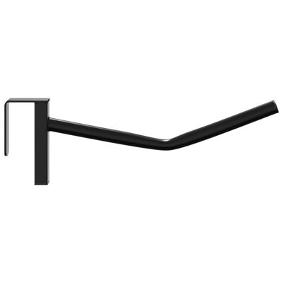vidaXL Vešiak na sedlo hák na uzdu jednoramenný prenosný čierny železo