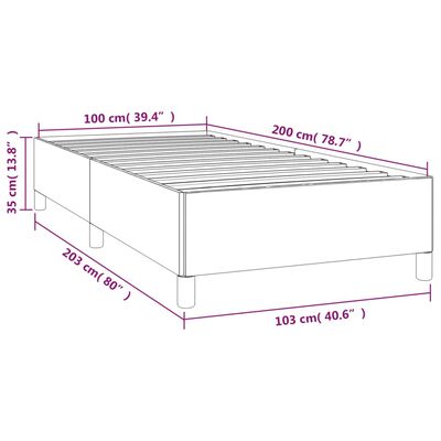 vidaXL Posteľný rám čierny 100x200 cm umelá koža