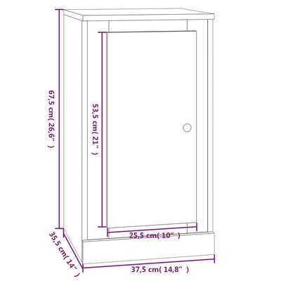 vidaXL Komoda betónovo sivá 37,5x35,5x67,5 cm kompozitné drevo