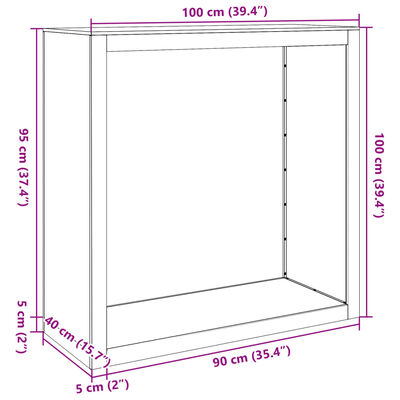 vidaXL Regál na krbové drevo 100x40x100 cm, pozinkovaná oceľ