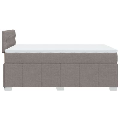 vidaXL Boxspring posteľ s matracom sivohnedý 120x200 cm látka