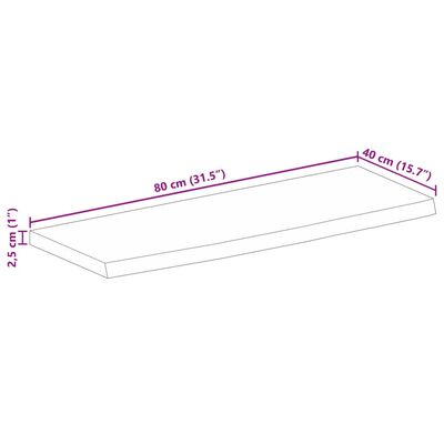 vidaXL Stolová doska živá hrana 80x40x2,5 cm masívne mango