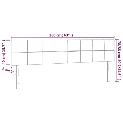 vidaXL Čelá postele 2 ks čierne 80x5x78/88 cm látka