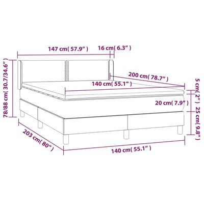 vidaXL Boxspring posteľ s matracom čierna 140x200 cm umelá koža