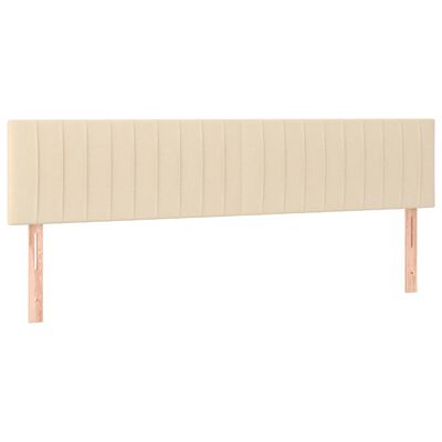 vidaXL Posteľný rám boxspring s matracom krémový 160x200 cm látka