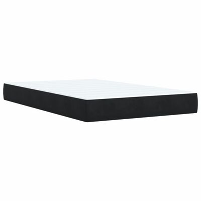 vidaXL Boxspring posteľ s matracom čierna 120x190 cm zamat