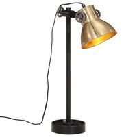 vidaXL Stolová lampa 25 W starožitná mosadzná 15x15x55 cm E27