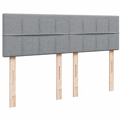 vidaXL Boxspring posteľ s matracom bledosivá 140x200 cm látka